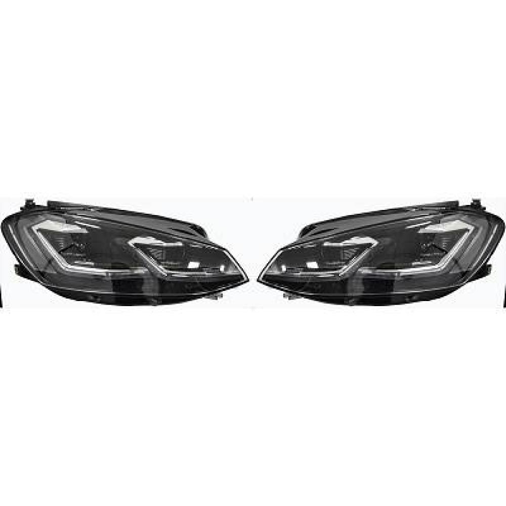 Kit de projecteurs principaux avant Volkswagen Golf VII Limousine 12-17