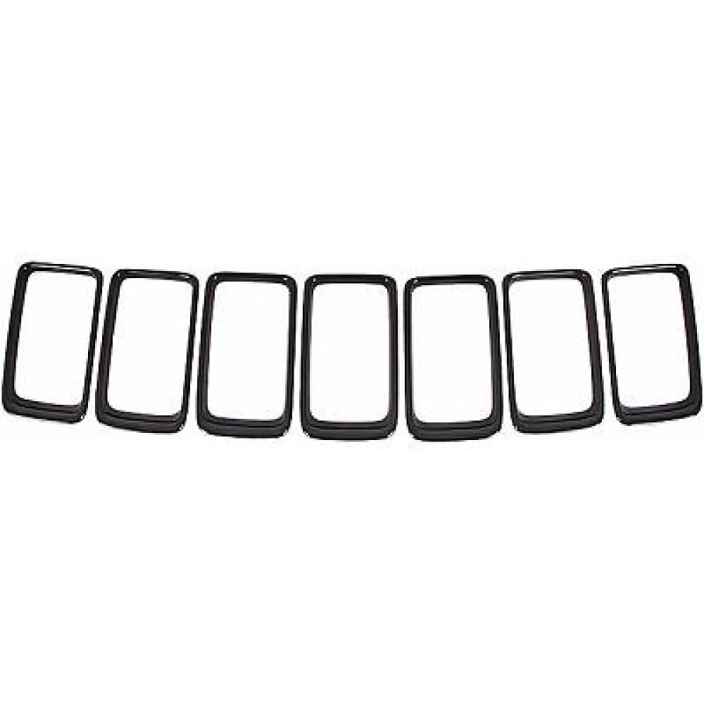 Jeu de baguettes et bandes protectrices, grille de radiateur Chrysler Grand Grand Cherokee 13-16