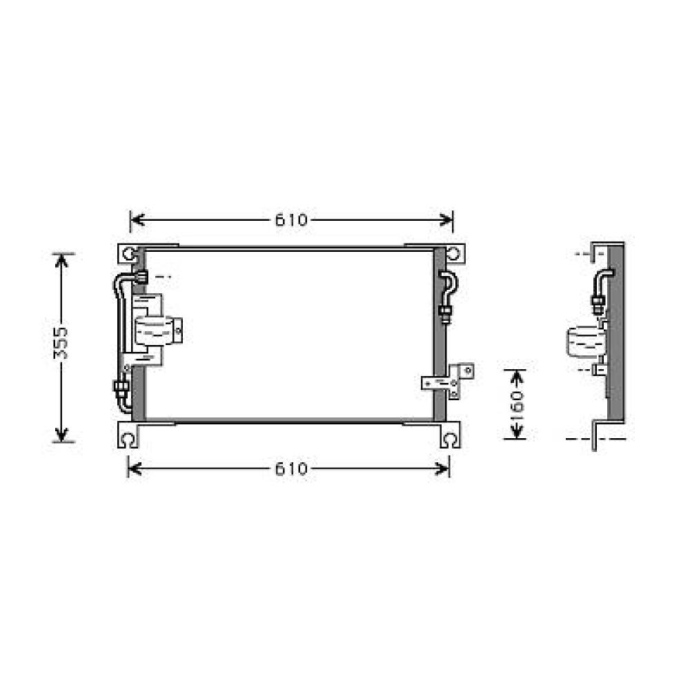 Condenseur, climatisation Mitsubishi L200 06-10