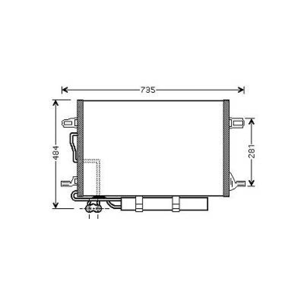 Condenseur, climatisation Mercedes C-Kl. (C180-320)W203 04-07